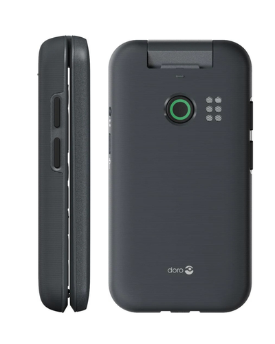 Black phone case with Doro logo on a white background